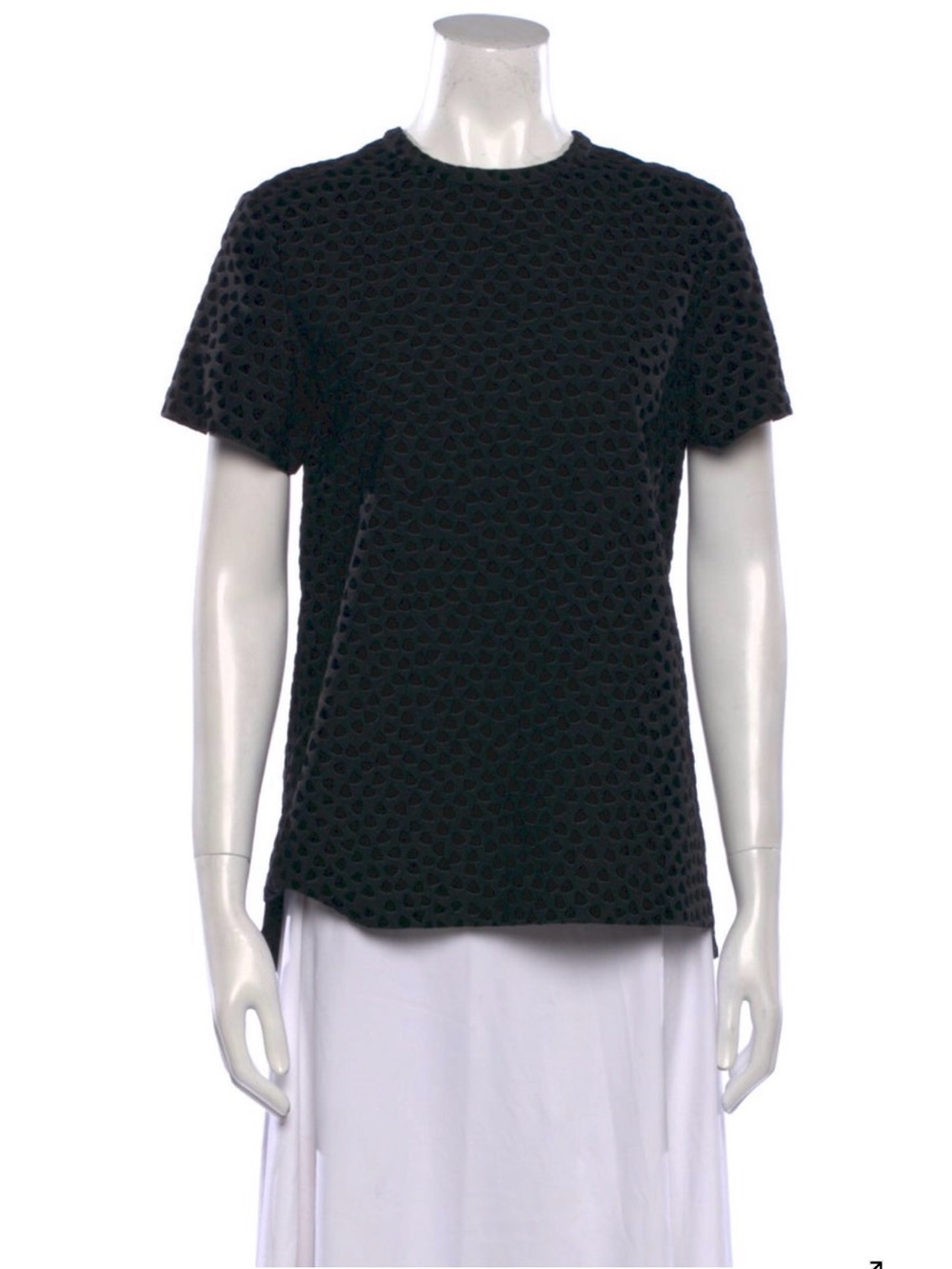 Proenza Schouler Black Textured Short Sleeve Tee